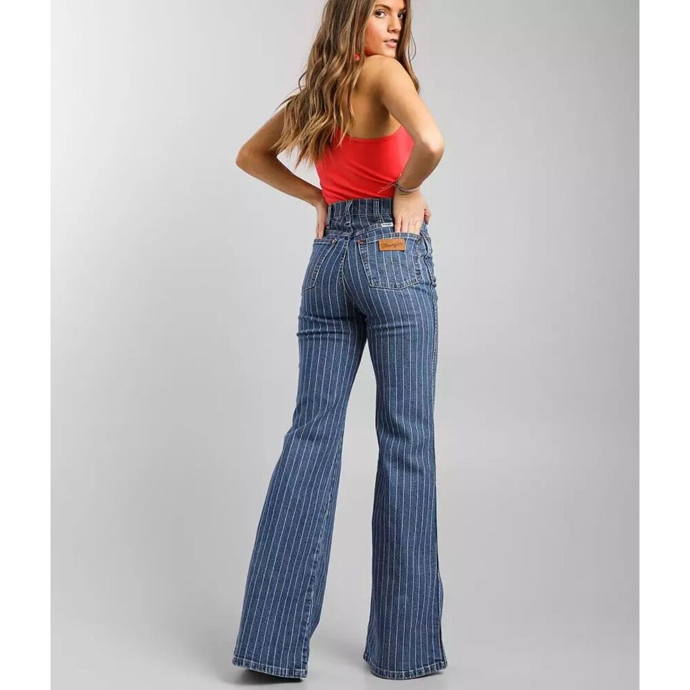 Wrangler Wanderer Striped Flare Jeans